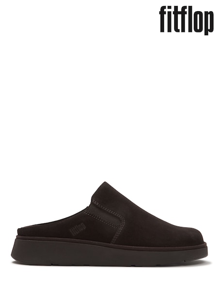 Brown - Fitflop Gen-ff Elasticated Suede Mules
