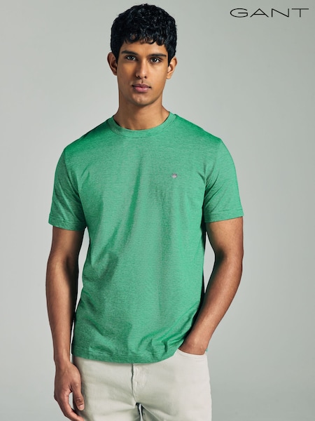 GANT Green Small Stripe 100% Cotton T-Shirt (AA9599) | £50
