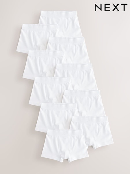 White Trunks 10 Pack (1.5-16yrs) (AA9655) | £27 - £32