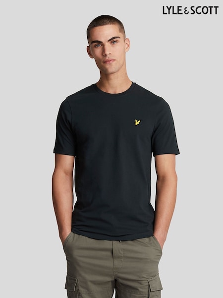 Lyle & Scott Blue Cotton Plain T-Shirt (AA9703) | £30