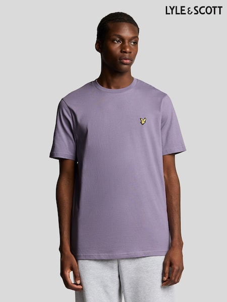 Lyle & Scott Purple Cotton Plain T-Shirt (AA9724) | £30