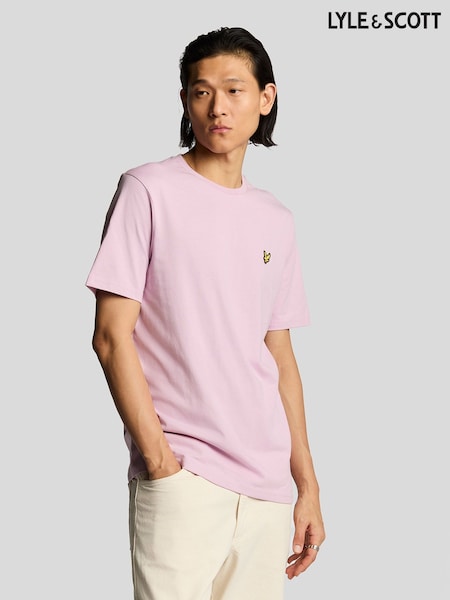 Lyle & Scott Pink Cotton Plain T-Shirt (AA9757) | £30
