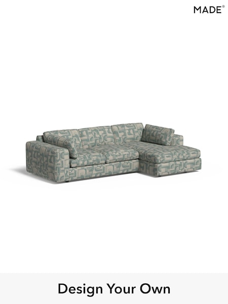 Caro Abstract Weave/Aqua Blue Alec By Made (AA9796) | £2,299