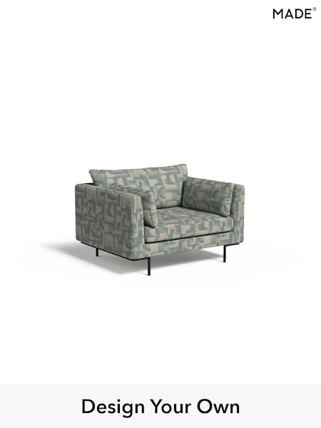 Caro Abstract Weave/Aqua Blue Harlow By Made (AA9798) | £875
