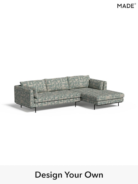 Caro Abstract Weave/Aqua Blue Harlow By Made (AA9798) | £1,950