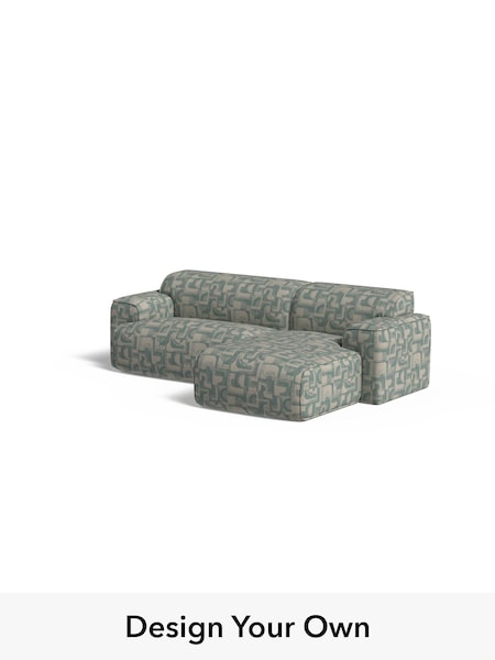 Caro Abstract Weave/Aqua Blue Avalon By Made (AA9799) | £1,799