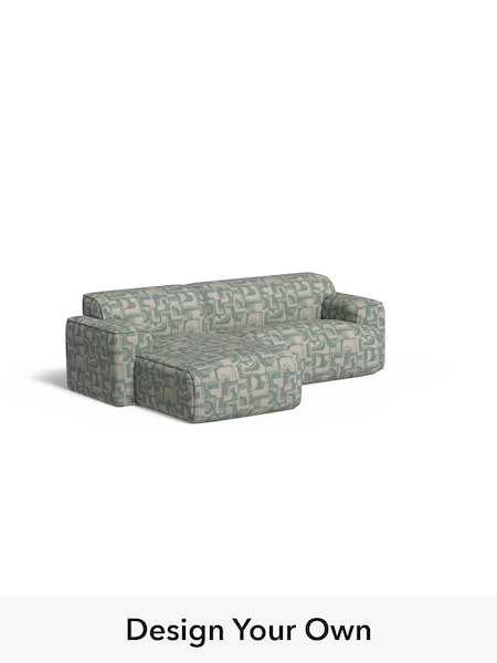 Caro Abstract Weave/Aqua Blue Avalon By Made (AA9799) | £1,799