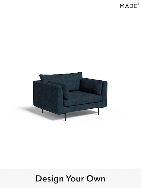 Caro Abstract Weave/Ink Blue Harlow By Made (AA9801) | £875