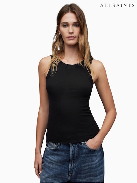AllSaints Black Rina Tank Top (AB1123) | £32