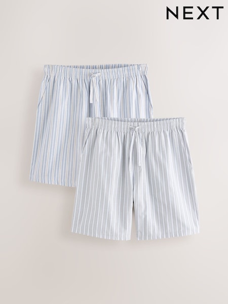 Grey/Blue Woven Pyjamas Bottoms 2 Pack (AB1259) | £28