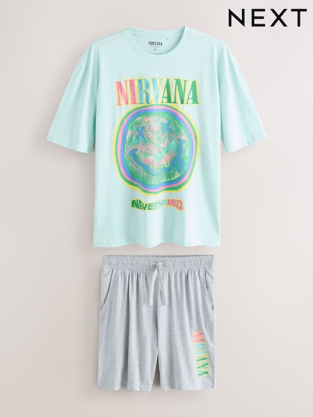 Blue Nirvana Short Sleeve Jersey Pyjamas Set (AB1281) | £38