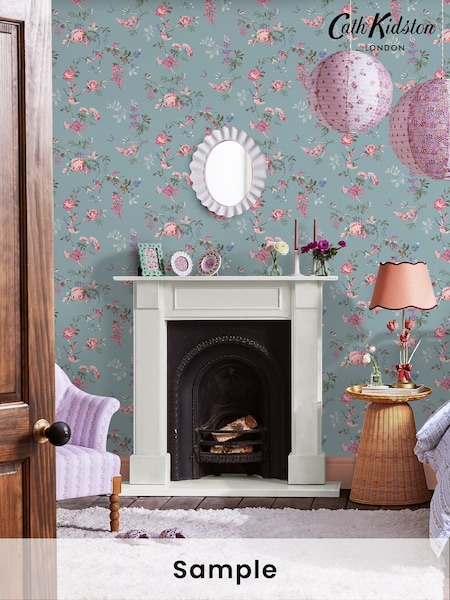 Cath Kidston Summer Birds & Roses A4 Wallpaper Sample (AB1439) | £1