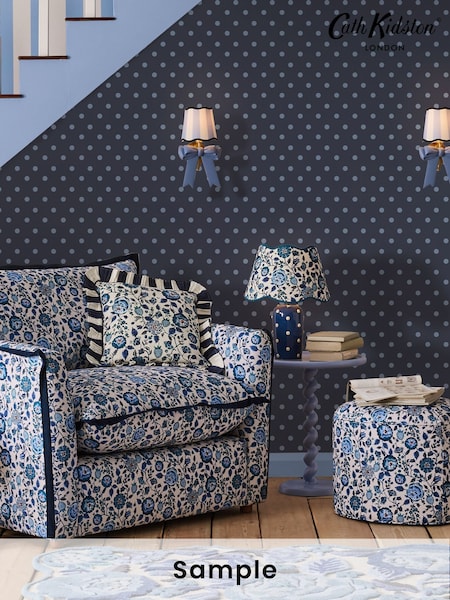 Cath Kidston Navy Button Spot A4 Wallpaper Sample (AB1473) | £1