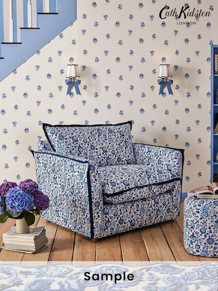 Cath Kidston Blue Kingdom Posey A4 Wallpaper Sample (AB1476) | £1