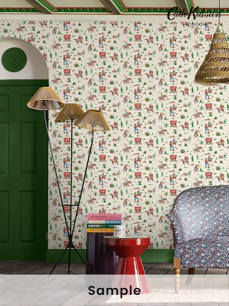 Cath Kidston Multi Cowgirls A4 Wallpaper Sample (AB1478) | £1