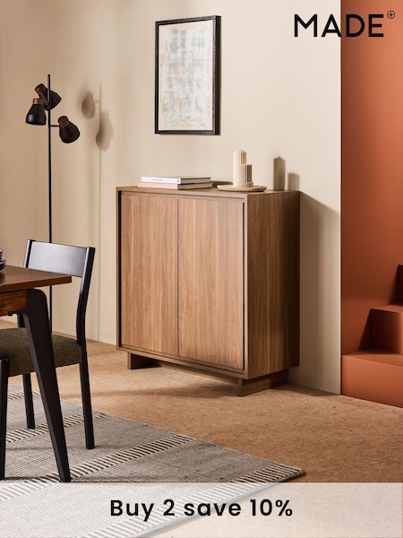 MADE.COM Dark Walnut Effect Kaci Tall Sideboard (AB1489) | £329