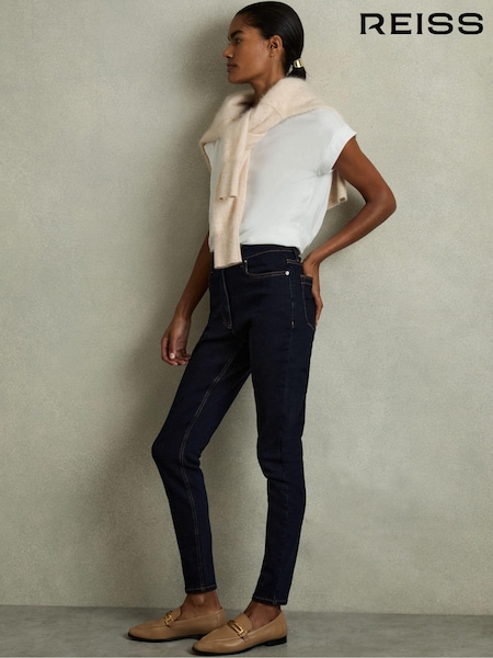 Reiss Dark Blue Hattie Petite Skinny Jeans (AB1791) | £98