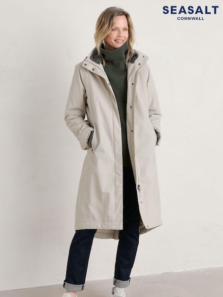 Seasalt Cornwall Natural Petite Janelle Raincoat (AB2210) | £170