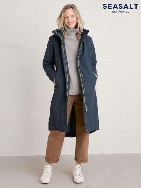 Seasalt Cornwall Squid Ink Petite Janelle Raincoat (AB2219) | £170