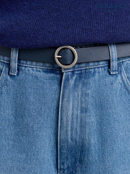 Seasalt Cornwall Blue Reversible Leather Belt (AB2227) | £30