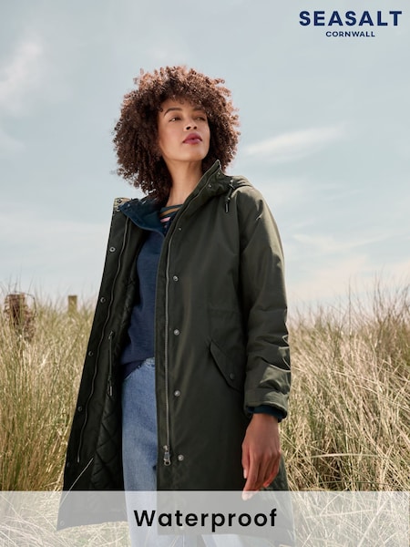 Seasalt Cornwall Green Plant Hunter Coat (AB2267) | £165