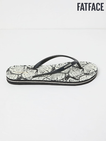Portloe Black Flip Flop (AB2592) | £15