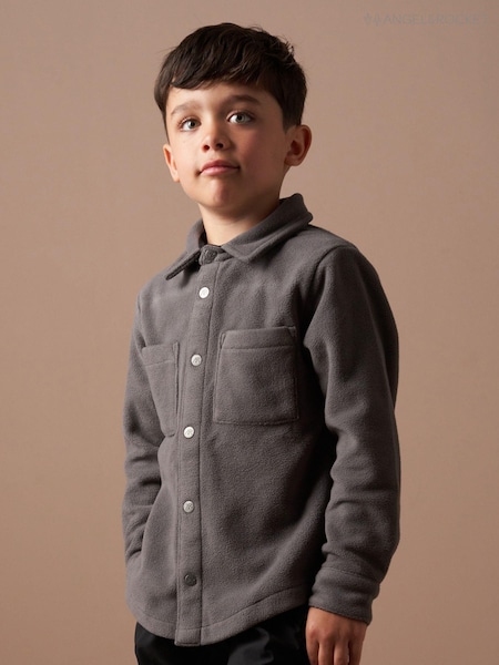 Angel & Rocket Black Black Mac Fleece Shacket (AB2713) | £16.50 - £18