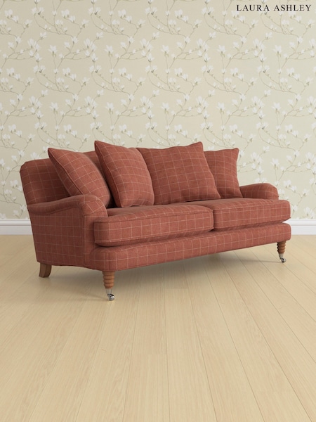 Carolyn Check/Terracotta Orange Lynden Scatter Back By Laura Ashley (AB2900) | £1,450