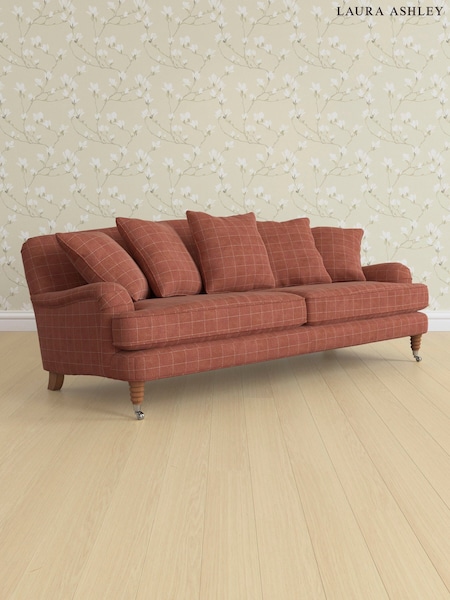 Carolyn Check/Terracotta Orange Lynden Scatter Back By Laura Ashley (AB2900) | £1,650