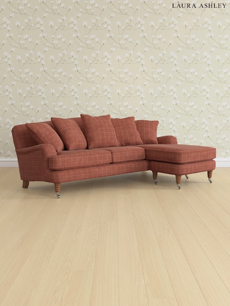 Carolyn Check/Terracotta Orange Lynden Scatter Back By Laura Ashley (AB2900) | £2,525