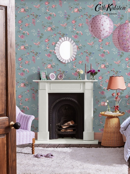 Cath Kidston Summer Birds & Roses 10M Wallpaper (AB2999) | £42