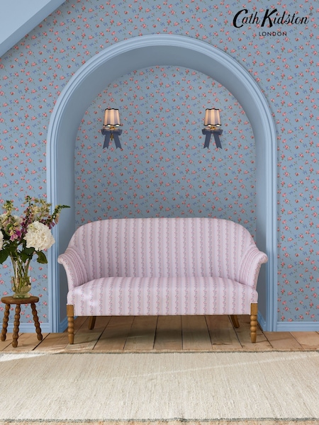 Cath Kidston Blue Rose And Bows 10M Wallpaper (AB3302) | £42