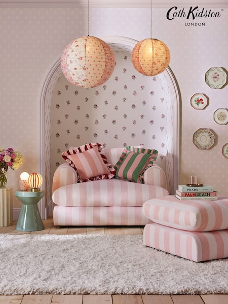 Cath Kidston Pink Button Spot 10M Wallpaper (AB3313) | £42