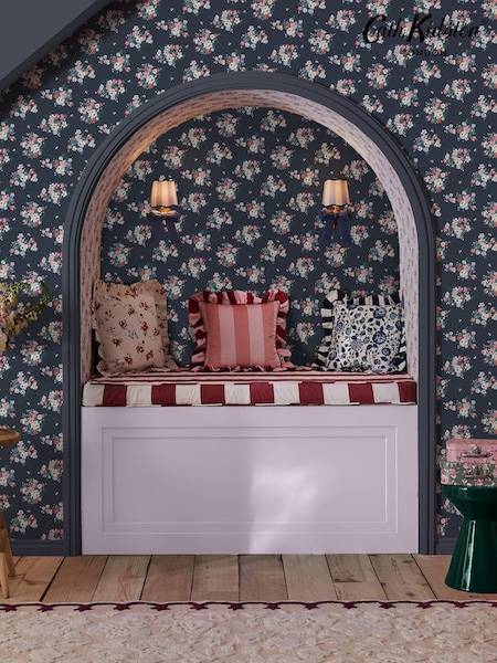 Cath Kidston Navy Clifton Floral 10M Wallpaper (AB3337) | £42