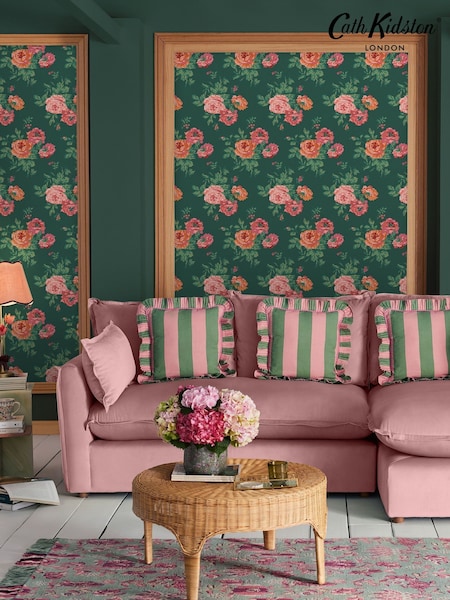 Cath Kidston Green Archive Rose 10M Wallpaper (AB3339) | £42