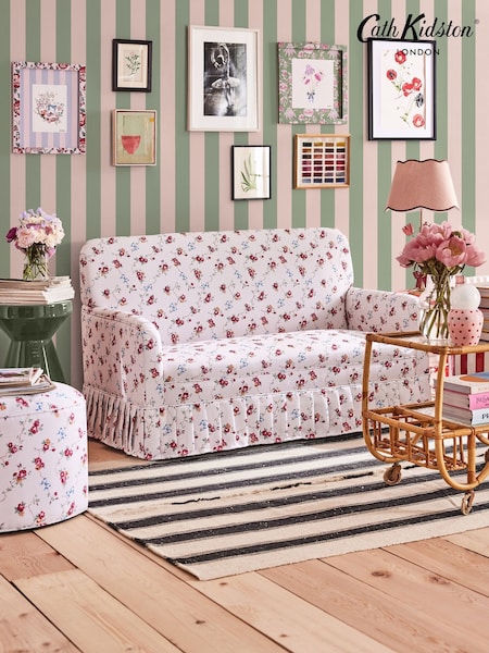Cath Kidston Green and Pink Canopy Stripe 10M Wallpaper (AB3345) | £42
