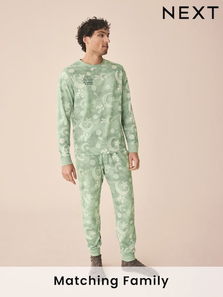 Green Mens Ramadan Matching Family Pyjamas Set (AB3360) | £26