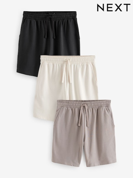 Blue/Pink/Neutral Lightweight 100% Cotton Shorts 3 Pack (AB3398) | £40