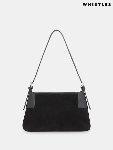 Whistles Paloma Small Suede Black Bag (AB3644) | £129