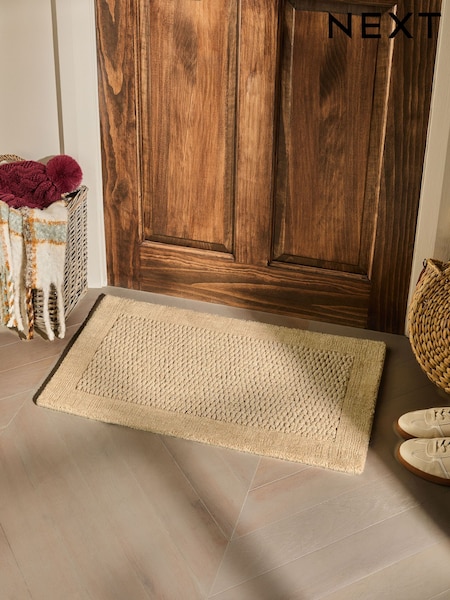 Dark Natural Florence Border Doormat (AB3656) | £24 - £34
