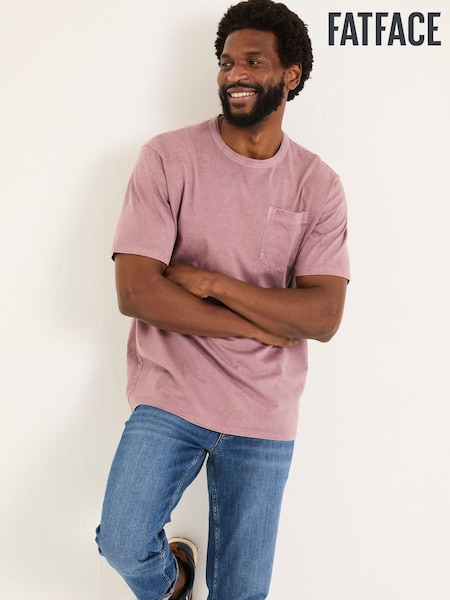 FatFace Tye Pink Pocket Relaxed T-shirt (AB3687) | £25