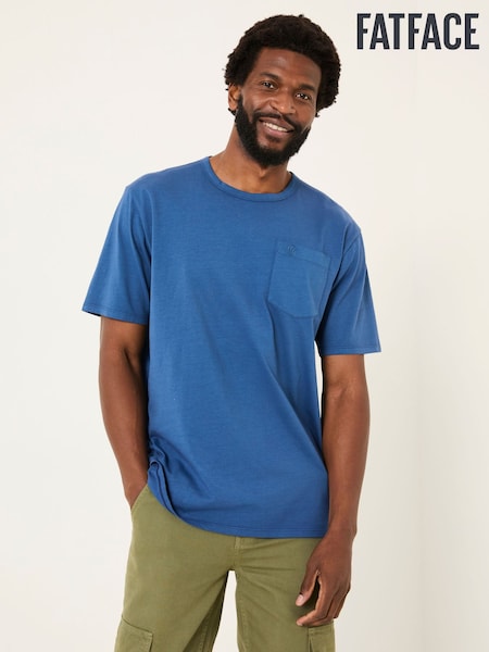 FatFace Tye Blue Denim Pocket Relaxed T-shirt (AB3688) | £25
