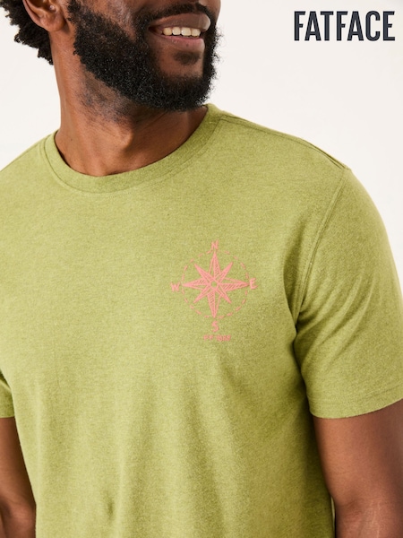 FatFace Green Kayak 100% Cotton Short Sleeve Graphic T-Shirt (AB3697) | £16