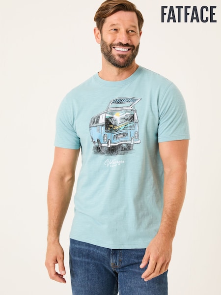 FatFace VW Light Blue Camper Short Sleeve T-Shirt (AB3800) | £29.50