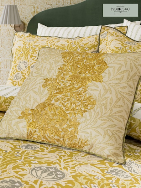 Morris & Co Sunflower 100% Cotton Elmcote Cushion (AB3838) | £50
