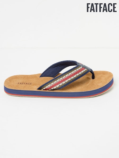 FatFace Lulworth Tan Brown Flip Flops (AB4133) | £25