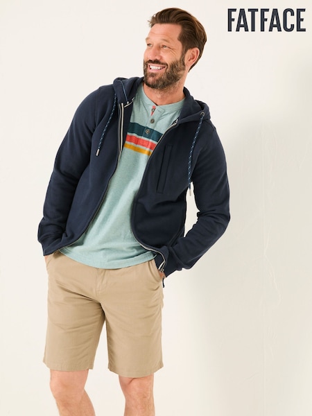 FatFace Brooke Navy Zip Through Hoodie (AB4150) | £55