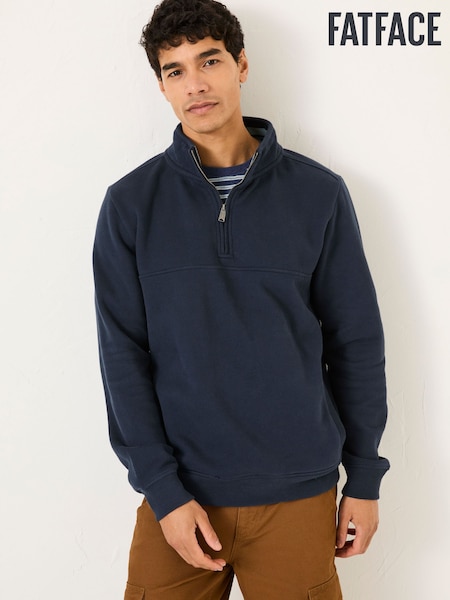 FatFace Brooke Navy Half Neck Sweatshirt (AB4155) | £49.50