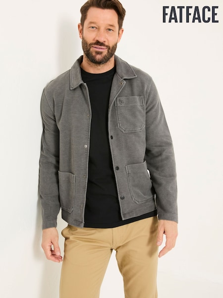 FatFace Lowe Grey Lowe Loop Back Light Weight Jacket (AB4157) | £55