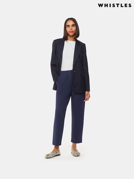 Whistles Blue Lila Ponte Trousers (AB4389) | £99